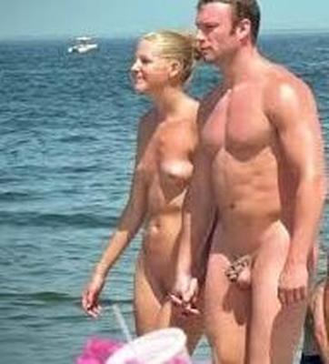 Chastity on beach