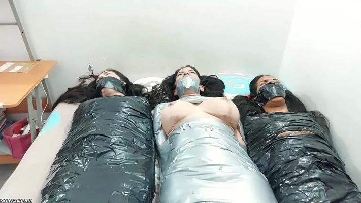 Mummified MILF And Her Two Girls - Selfgags - 36 Pics