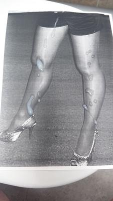 Legs, shoes and pantyhose of another one ex-GF