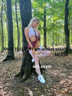 5 Pics in the park dressed in sch girl no panties, white stockings