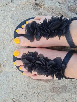 Wife beach feet