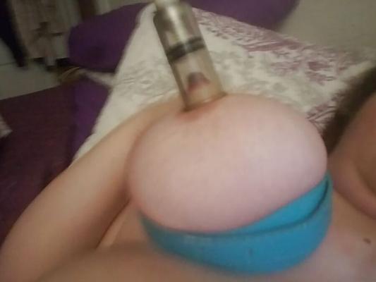 Self Bound Big Tits Tied up and Suction Cup Fun