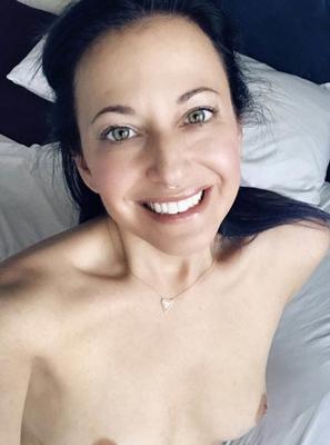 Skinny brunette mom is a riot
