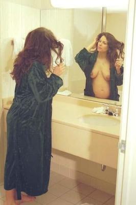 brunette pregnant allison top huge