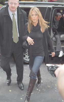 Female Celebrity Boots &amp; Leather - Jennifer Aniston