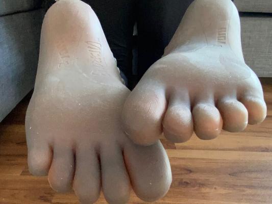 Orange Latex Toe Socks and EvoSkins