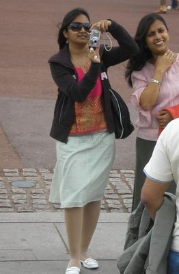 Street Pantyhose - Cheap Cunt in Cheap Tan Pantyhose