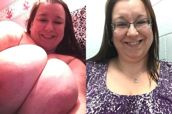 On off huge boobs