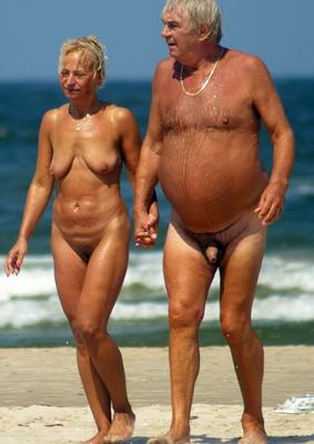 mature on the beach