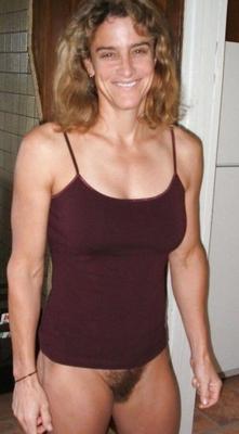 Hairy Muscular Big Tit Outdoor Exhibitionist MILF