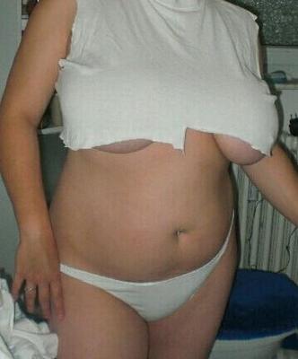 Chubby german, wet t-shirt