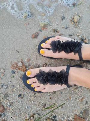 Wife beach feet