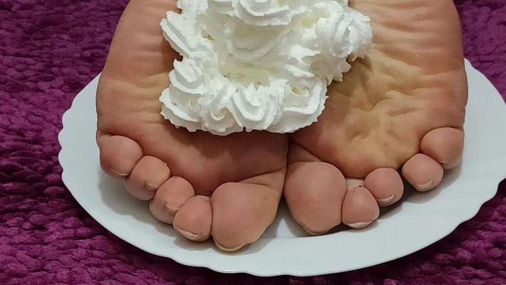 Whipped cream on my feet