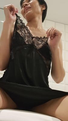 Laura Louis TS in Black Lingerie
