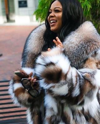 woman in fur coat