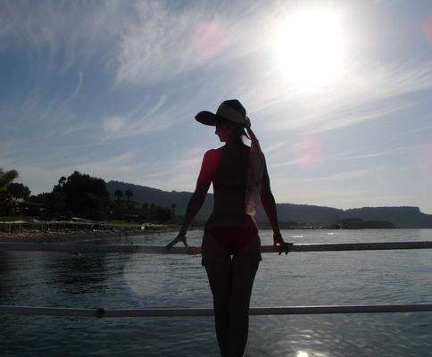 On beach of Alania, Turkey