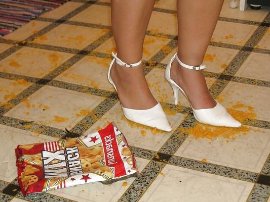 High Heel Food Crushing