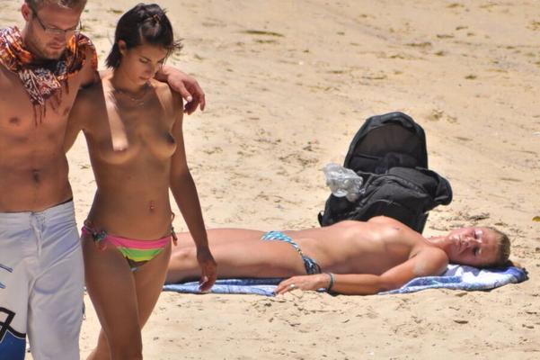 Boobie beauty by the sea