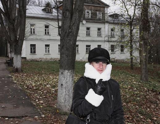 Deep Autumn near russian monastery