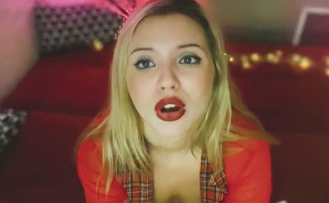 Sexy girl with cum and dick