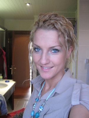 Playful Blonde Showing Off