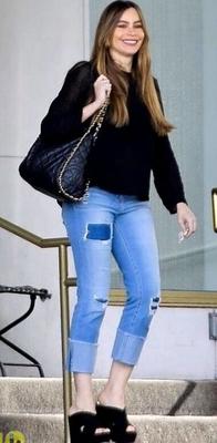 Sofia Vergara in high heels mules