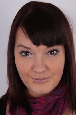 Chubby brunette Lacy Bangs