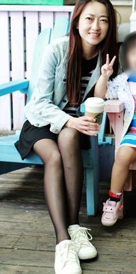 Skinny Legged Chinese Wife in Pantyhose
