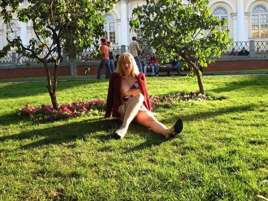 crazy russian woman outdoor exhibitionist