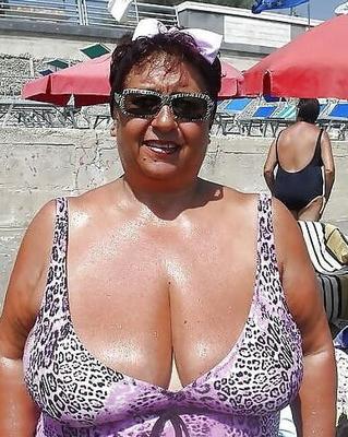 Mature ladies at the beach