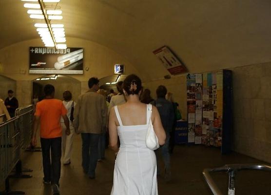 Culona en el metro