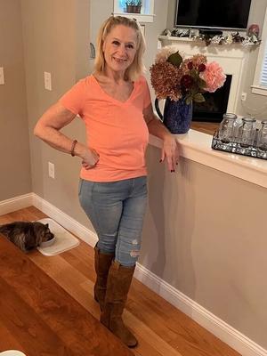 Orange Top and Blue Jeans