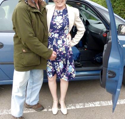 Mature Lady and a Car