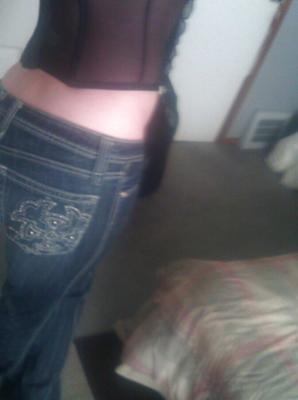 USING BLUE NAPPY TO GO OUT TO WORK