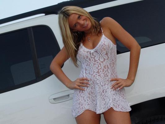 Demi in a white party dress