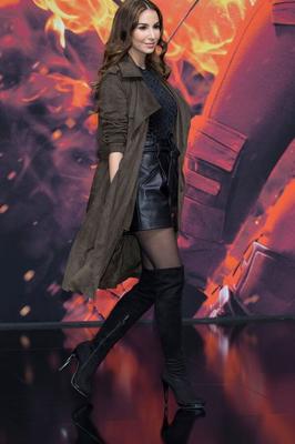 Female Celebrity Boots &amp; Leather - Sila Sahin
