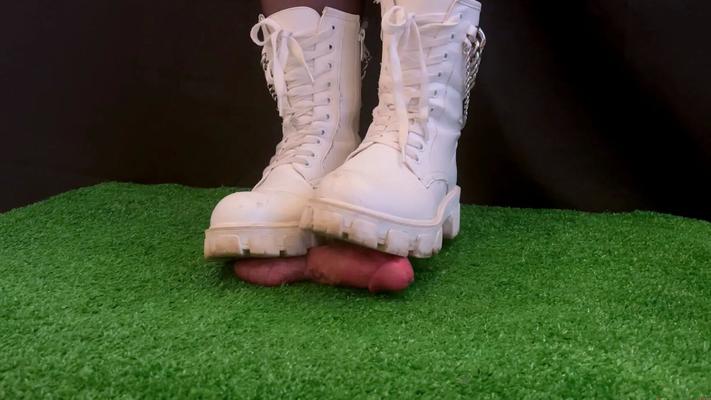Combat Girl Marching on Your Cock and Balls