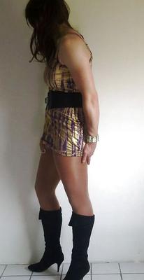 Beautiful White Sissy CD Trap Posing With Mirror