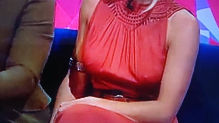 Frost nipple piercing through clothes