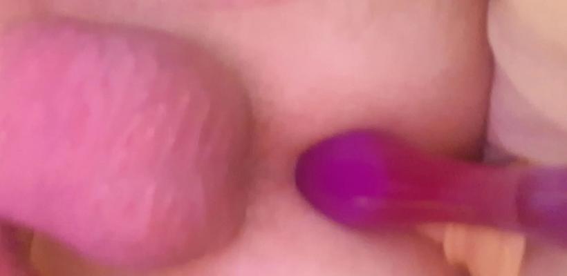 My husband jerks off his cock with 2 dildos in his ass loves - 19 Pics