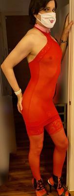 Red Halterneck Mini Dress