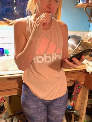 exposed slut wife with amazing fat ass, and wide hips