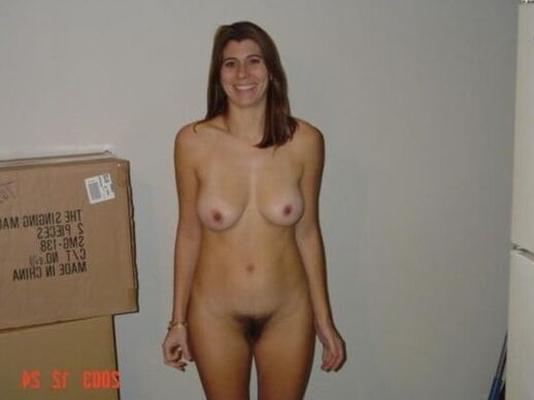 MILF with cute face and hairy pussy