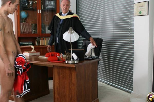 Dan is punished by the headmaster for poor hygiene