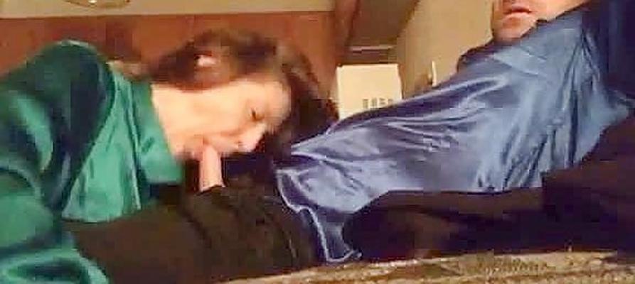 New Green Satin Blouse Mature Milf Cocksucker!