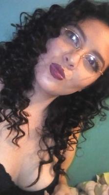 with glasses and stockings