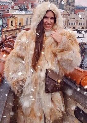 woman in fur coat