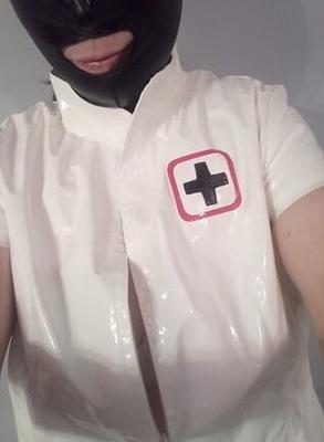 my masked pvc maid and nurse uniform