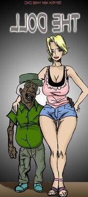Old black geezer and young hot blonde