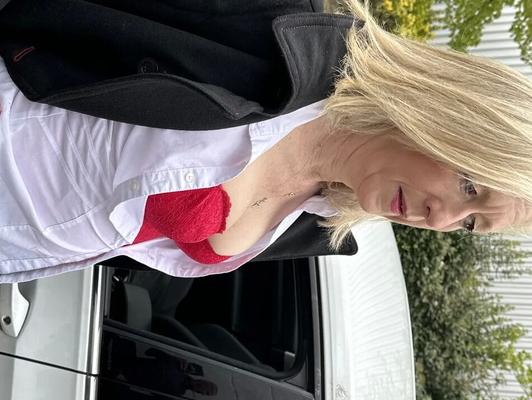 6 Pics Katie’s latest trucker’s cum dump
